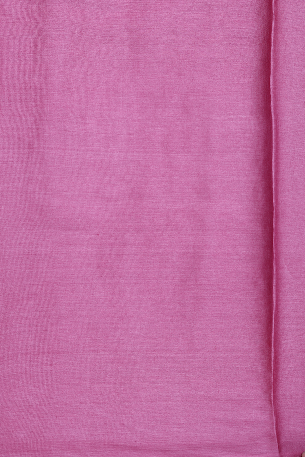Tussar Silk Saree In Pink With Floral Embroidered Design