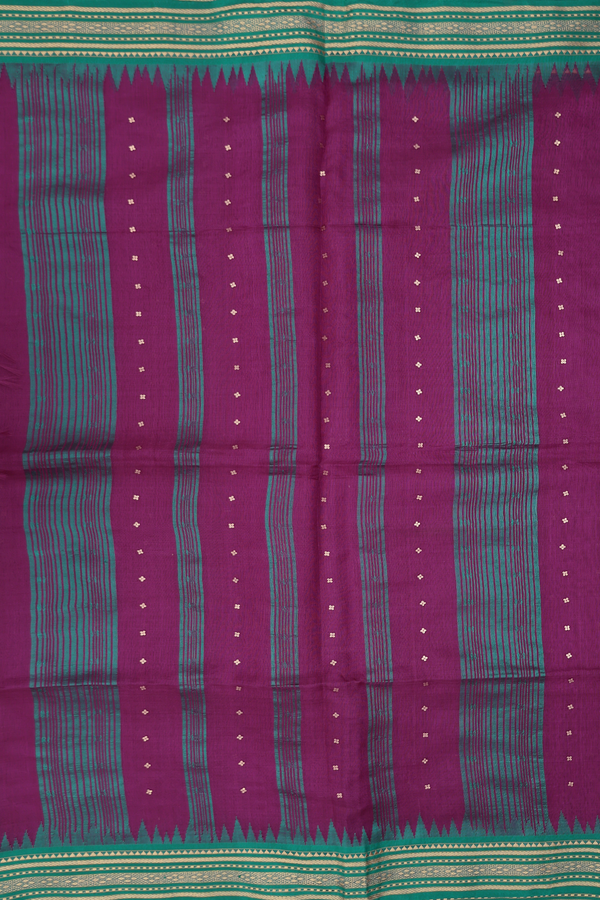Bailu Silk Saree In Grape Purple With Chamki Work