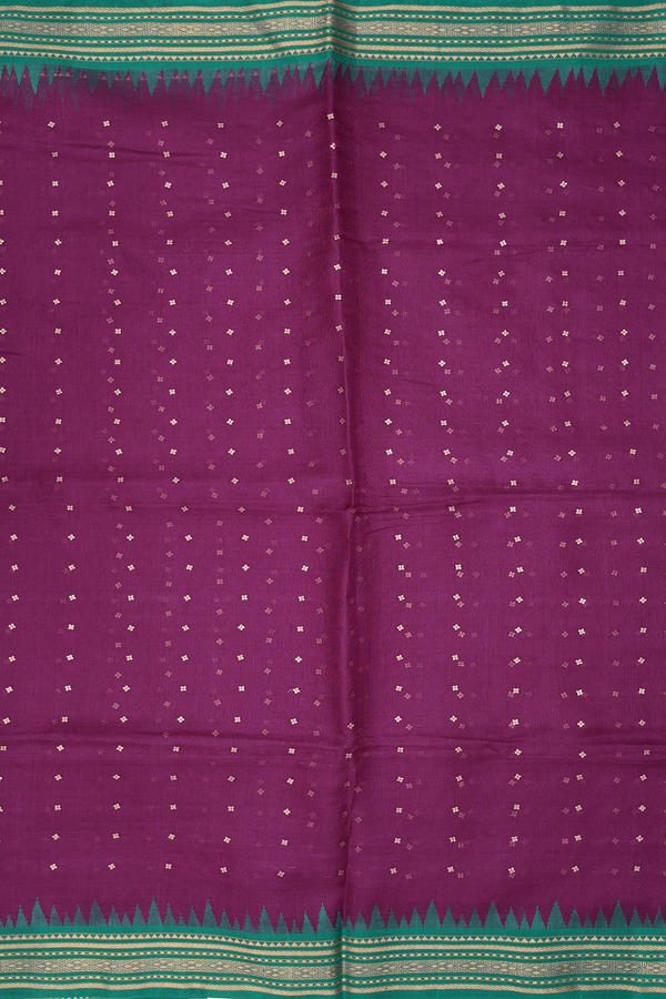 Bailu Silk Saree In Grape Purple With Chamki Work