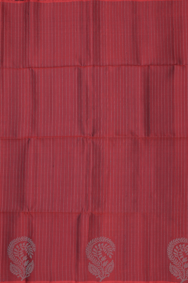 Soft Silk Saree In Brown With Stripes Design
