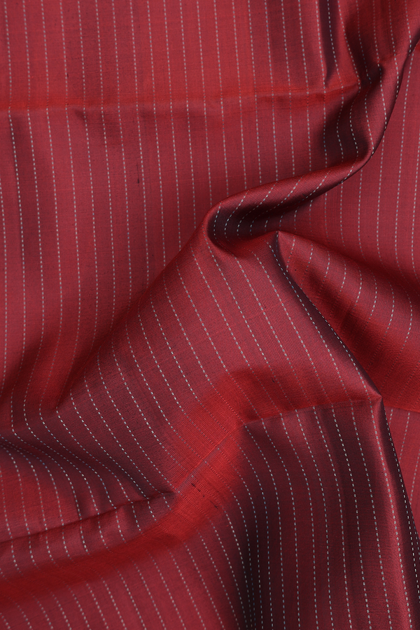 Soft Silk Saree In Brown With Stripes Design