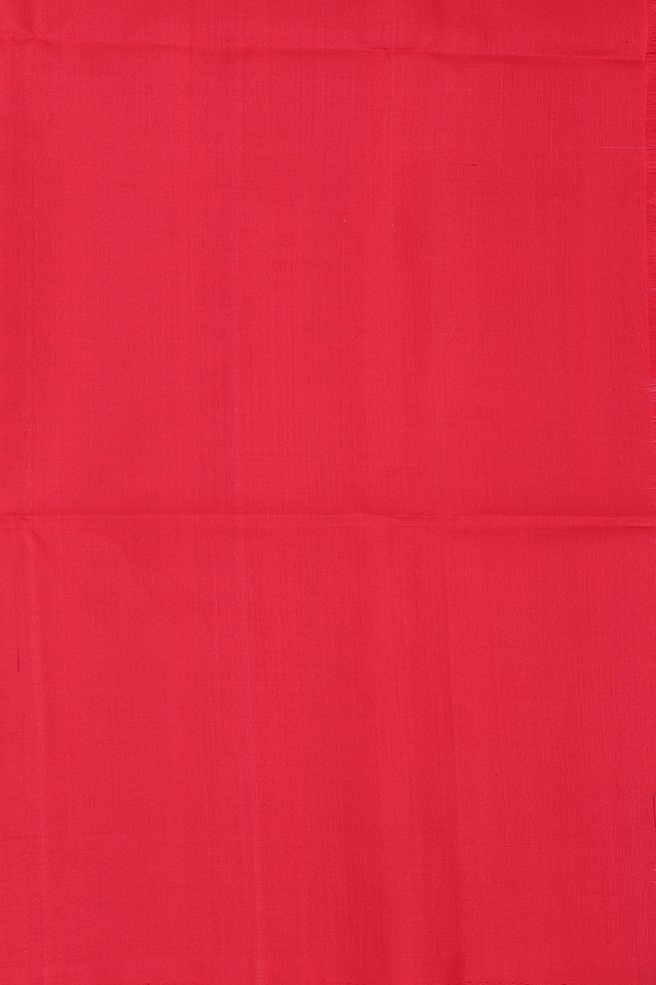 Soft Silk Saree In Chilli Red With Diamond Design