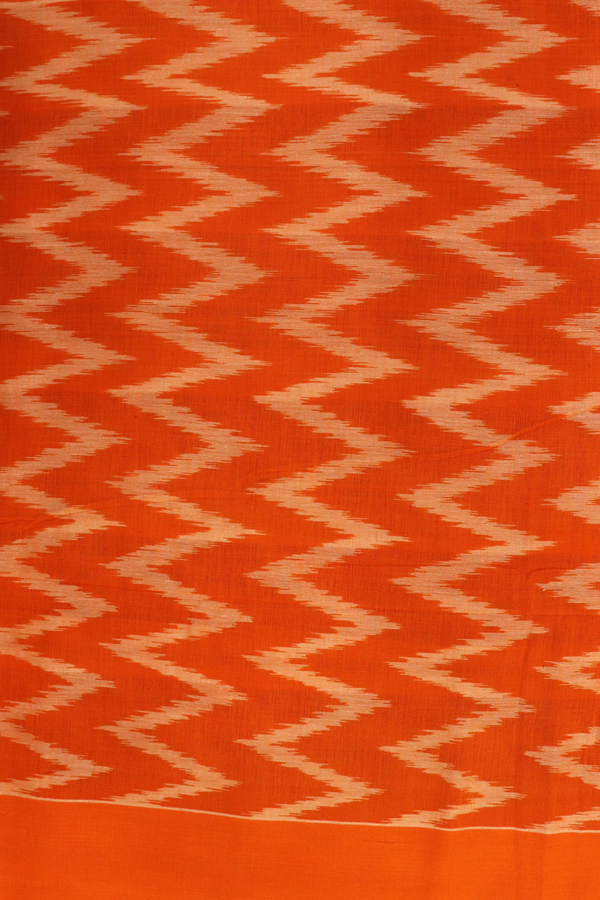 Pochampally Cotton Saree In Black With Diagonal Design
