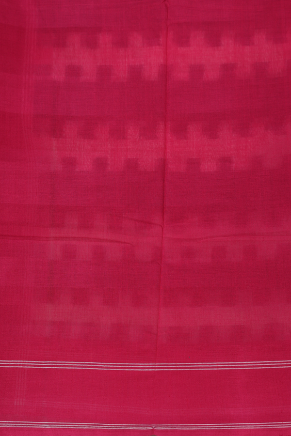 Pochampally Cotton Saree Black And White With Allover Design