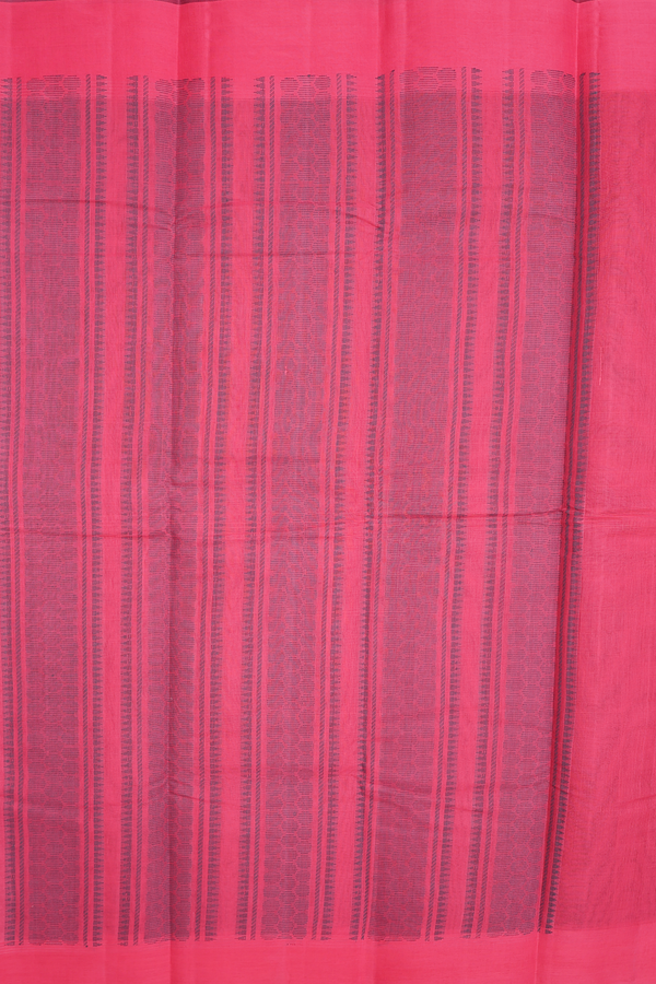 Kanchi Cotton Saree In Pigeon Blue Threadwork Design