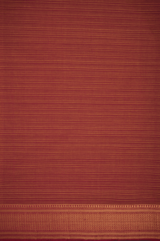 Checked Design Burgundy Red Mangalagiri Cotton Saree