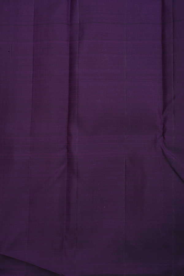 Kanchipuram Silk Saree In Deep Purple With Mandala Design