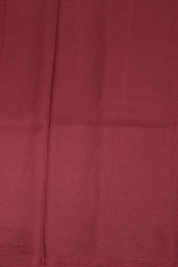 Printed Silk Saree In Red With Floral Design