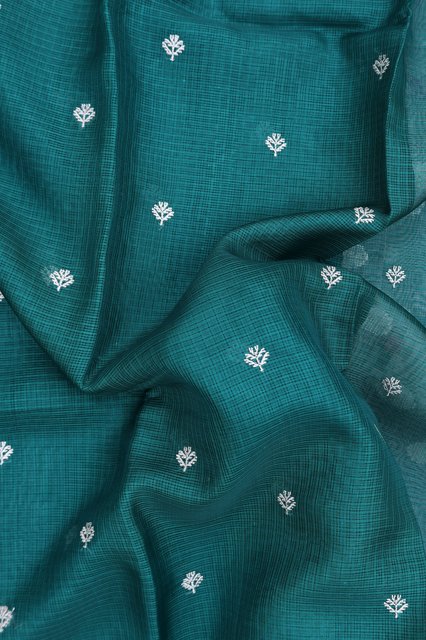 Kota Silk Saree In Green Zari Buttas