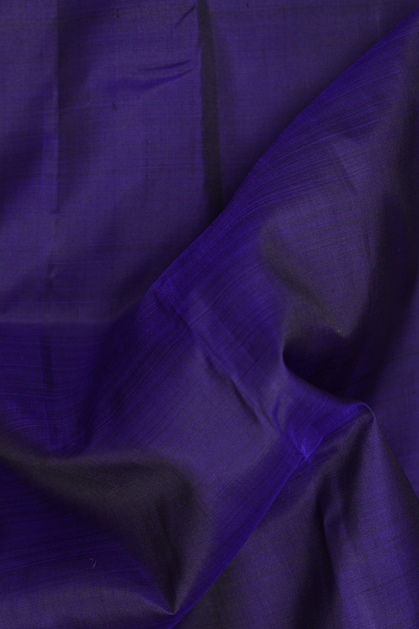 Nine Yards Silk Saree In Navy Blue With Twill Weave Border