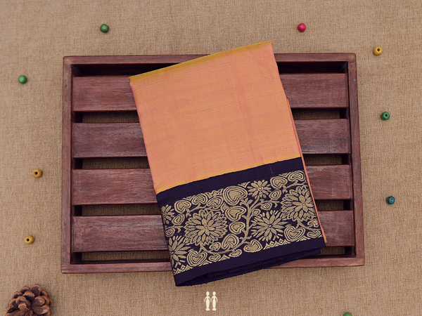 Floral Border Dual Tone Kanchipuram Pavadai Sattai Material