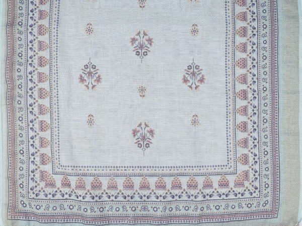 Ogee Design Light Sage Green Linen Unstitched Salwar Material