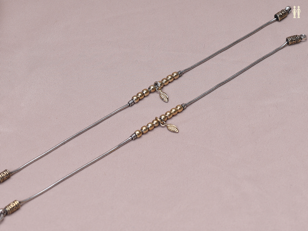 Pair Of Gold Plated Pure Silver Anklets