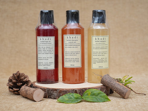 Set Of 3 Herbal Shampoo And Hair Oil