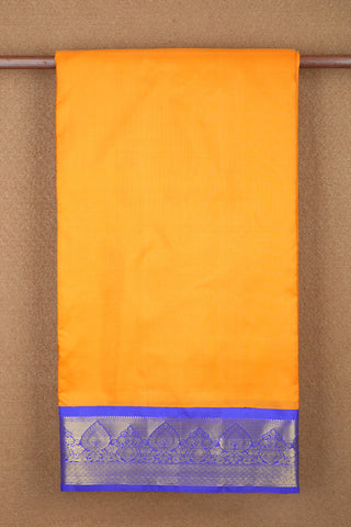 Korvai Zari Border Orange Kanchipuram Nine Yards Silk Saree