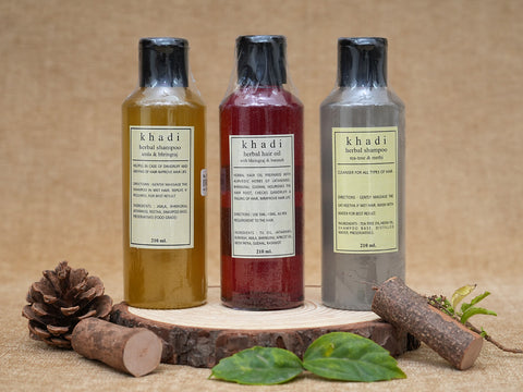 Set Of 3 Herbal Shampoo And Hair Oil