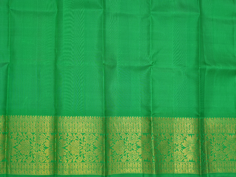 Peacock Chakram Motifs Orange Pavadai Sattai Material