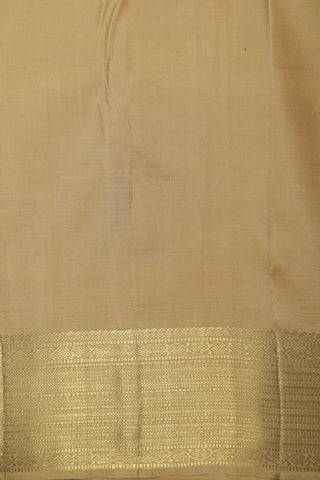 Thread Work Butta Beige Kanchipuram Silk Saree