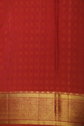 Checked Design Lavender Kanchipuram Silk Saree