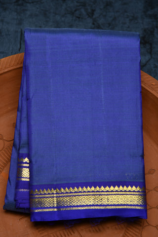 Mayilkann Temple Border Royal Blue Kanchipuram Silk Saree