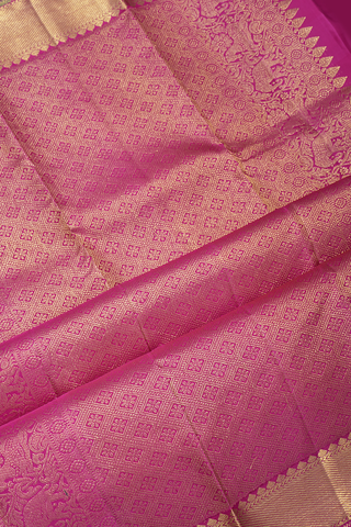 Checks With Buttas Multicolor Kanchipuram Silk Saree