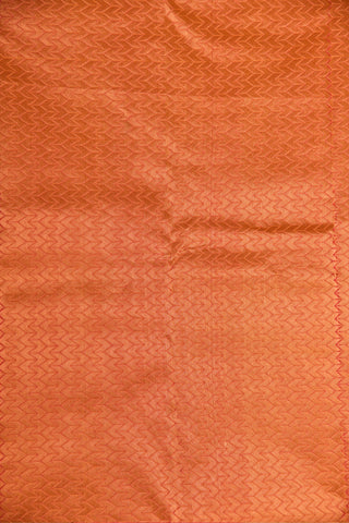 Copper Zari Paisley Design Border With Mandala Buttis Magenta Pink Kanchipuram Silk Saree