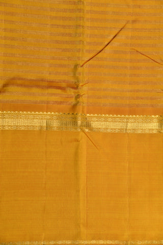 Rudraksh Border Design Ochre Yellow Kanchipuram Silk Saree