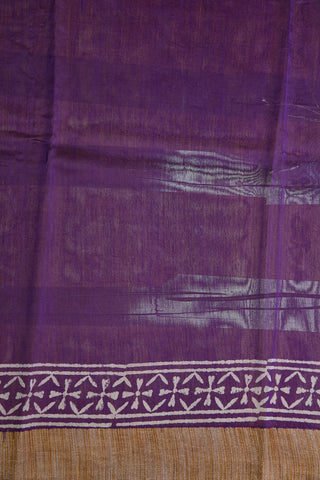Floral Design Purple Chanderi Silk Saree