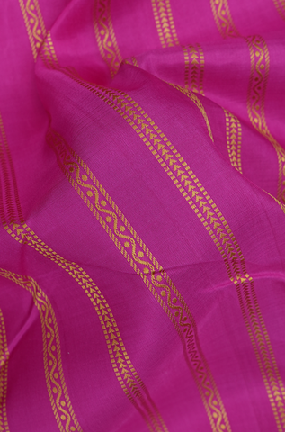 Threadwork Design Magenta Kanchipuram Silk Saree