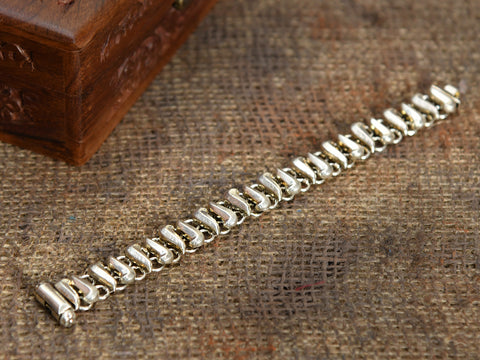 Traditional Jal Work Pure Silver Bracelet