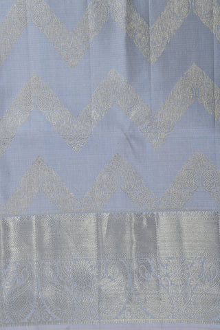 Chevron Design Lavender Kanchipuram Silk Saree