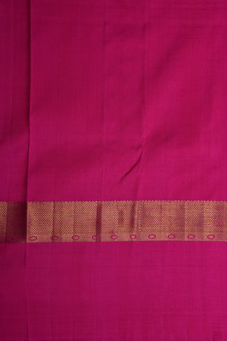 Stripe Design Fanta Orange Kanchipuram Silk Saree