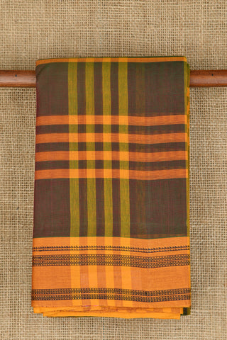 Thread Work Border Multicolor Kanchi Cotton Saree