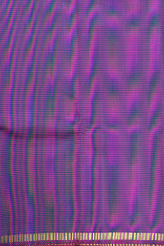 Purple Thread Work Kanchipuram Silk Saree