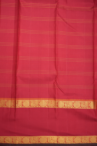 Zari Checked Pink Kanchipuram Silk Saree