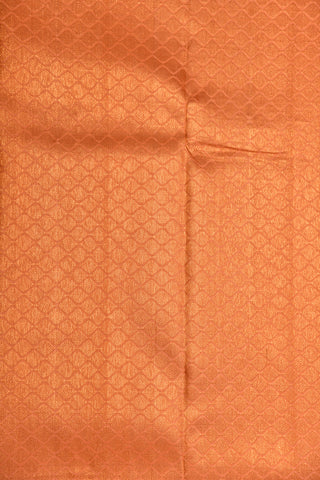 Chandbali Earring Design Orange Kanchipuram Silk Saree