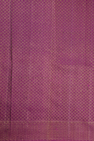 Horse And Camel Motif Purple Kanchipuram Silk Saree