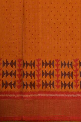 Bavanchi Border With Allover Design Marigold Orange Patola Silk Saree