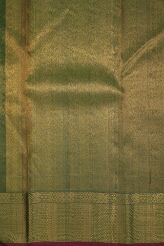 Zari Border In Brocade Blue Tissue Kanchipuram Silk Saree