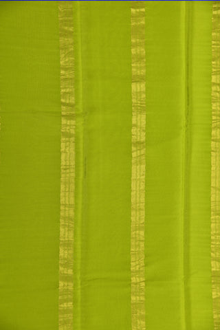 Plain Matcha Green Mysore silk Saree