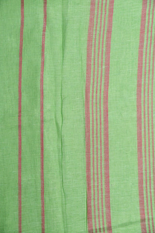 Square Box Design Light Green Linen Cotton Saree