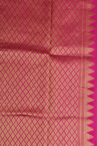 Temple Border Brown Soft Silk Saree