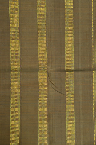 Zari Lines Khaki Kanchipuram Silk Saree