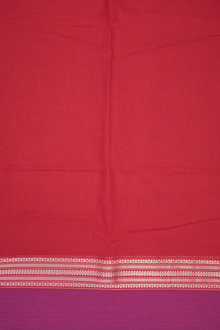 Threadwork Border Chilli Red Bengal Cotton Saree