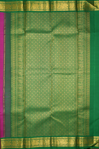 Peacock And Rudraksh Zari Border Plain Magenta Mathappu Collection