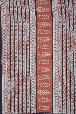 Allover Floral Design Printed Beige Jaipur Cotton Saree