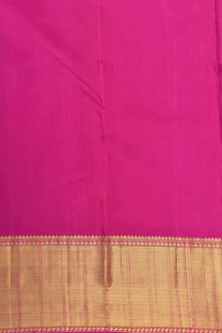 Big Border With Annam And Rudraksh Butta Magenta Pink Kanchipuram Silk Saree