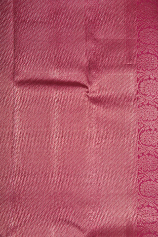 Checked And  With Floral Buttis Punch Pink Kanchipuram Silk Saree