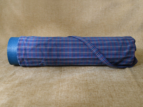 Navy Blue Hand Spun Cotton Yoga Mat Bag With Belt