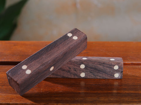 Traditional Wooden Brown Playing Dice
